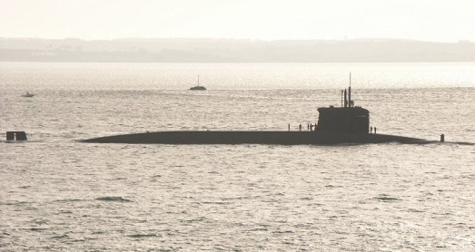 L'Inflexible, a nuclear submarine of the Redoutable class